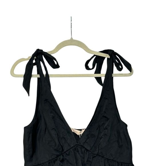 Brock Collection Black Ribes  Peplum Tank Top | Size 8 - Picture 5 of 11